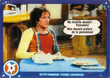 #3 My Favorite Dessert... Porcelain! - 1978 O-Pee-Chee Mork & Mindy
