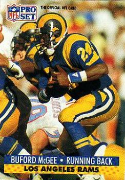 #203 Buford McGee - Los Angeles Rams - 1991 Pro Set Football