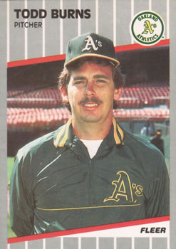 #3 Todd Burns - Oakland Athletics - 1989 Fleer Baseball