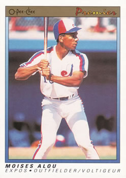 #3 Moises Alou - Montreal Expos - 1991 O-Pee-Chee Premier Baseball