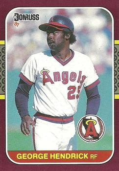 #3 George Hendrick - California Angels - 1987 Donruss Opening Day Baseball