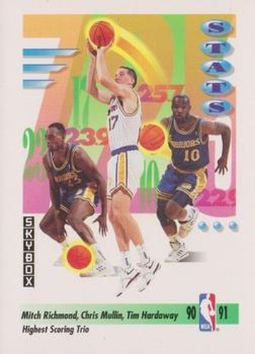 #303 Mitch Richmond / Tim Hardaway / Chris Mullin - Golden State Warriors - 1991-92 SkyBox Basketball