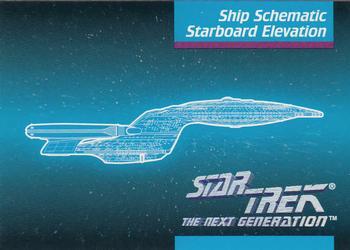 #46 Ship Schematic Starboard Elevation - 1992 Impel Star Trek: The Next Generation