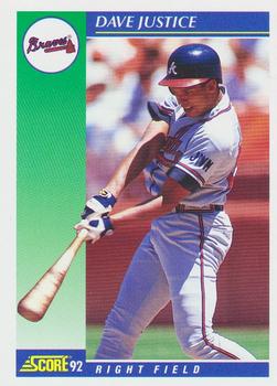 #4 David Justice - Atlanta Braves - 1992 Score Baseball
