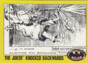 #204 The Joker Knocked Backwards - 1989 Topps Batman