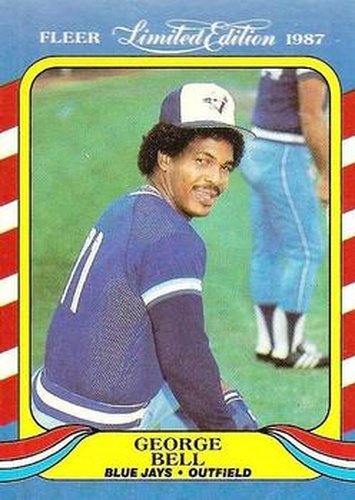 #4 George Bell - Toronto Blue Jays - 1987 Fleer Limited Edition Baseball