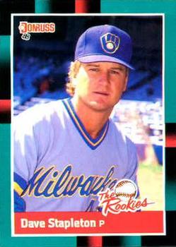 #4 Dave Stapleton - Milwaukee Brewers - 1988 Donruss The Rookies Baseball