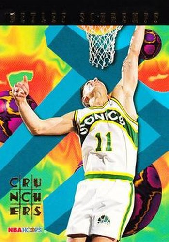 #4 Detlef Schrempf - Seattle Supersonics - 1995-96 Hoops Basketball - Number Crunchers