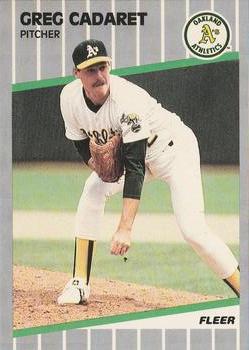 #4 Greg Cadaret - Oakland Athletics - 1989 Fleer Baseball