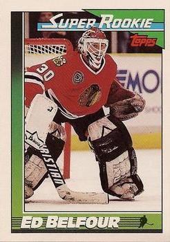 #4 Ed Belfour - Chicago Blackhawks - 1991-92 Topps Hockey