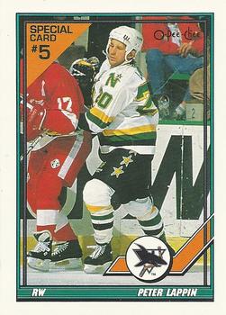 #5S Peter Lappin - San Jose Sharks - 1991-92 O-Pee-Chee Hockey - Sharks & Russians