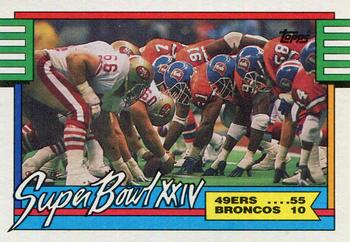 #5 Super Bowl - San Francisco 49ers / Denver Broncos - 1990 Topps Football