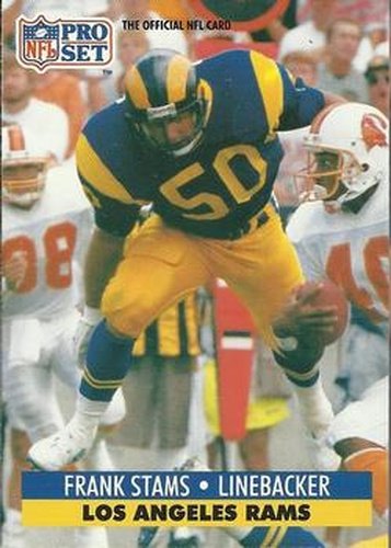 #205 Frank Stams - Los Angeles Rams - 1991 Pro Set Football