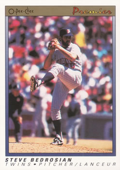 #5 Steve Bedrosian - Minnesota Twins - 1991 O-Pee-Chee Premier Baseball