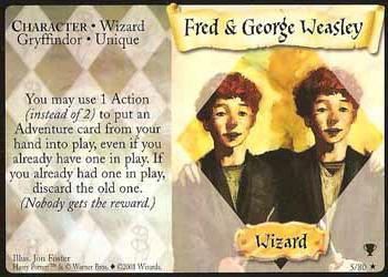 #5 Fred & George Weasley  - 2001 Harry Potter Quidditch cup