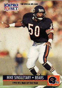 #5 Mike Singletary - Chicago Bears - 1991 Pro Set Football