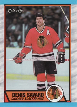 #5 Denis Savard - Chicago Blackhawks - 1989-90 O-Pee-Chee Hockey