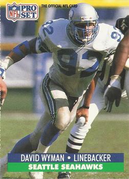 #305 David Wyman - Seattle Seahawks - 1991 Pro Set Football