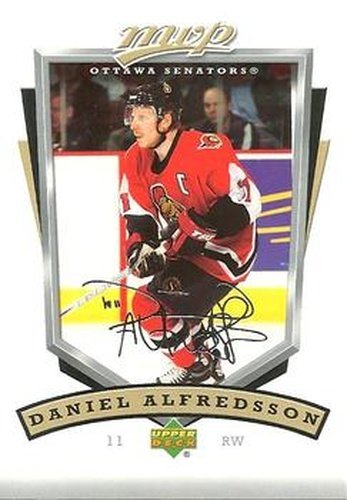 #205 Daniel Alfredsson - Ottawa Senators - 2006-07 Upper Deck MVP Hockey