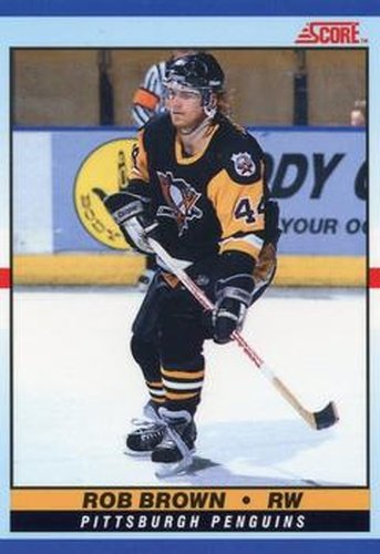#5 Rob Brown - Pittsburgh Penguins - 1990-91 Score Young Superstars Hockey