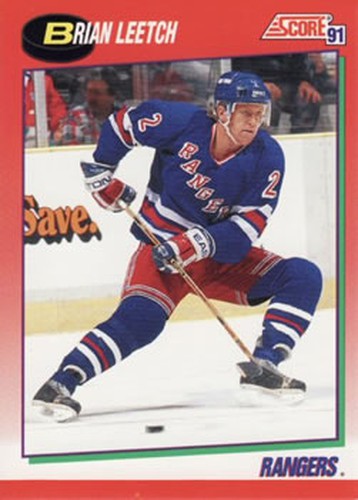 #5 Brian Leetch - New York Rangers - 1991-92 Score Canadian Hockey
