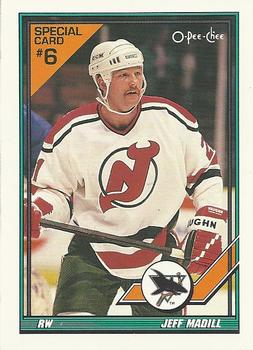 #6S Jeff Madill - San Jose Sharks - 1991-92 O-Pee-Chee Hockey - Sharks & Russians