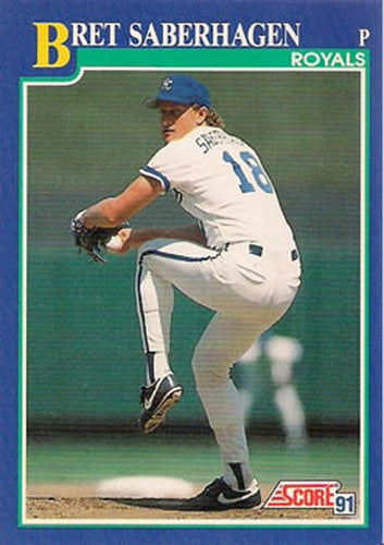 #6 Bret Saberhagen - Kansas City Royals - 1991 Score Baseball