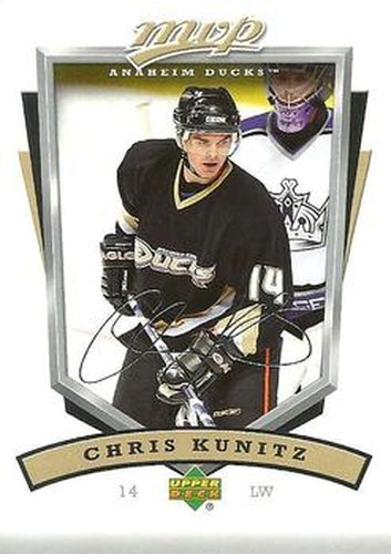 #6 Chris Kunitz - Anaheim Ducks - 2006-07 Upper Deck MVP Hockey