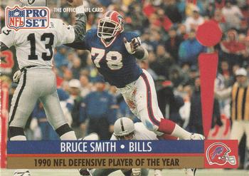 #6 Bruce Smith - Buffalo Bills - 1991 Pro Set Football