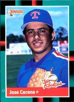 #6 Jose Cecena - Texas Rangers - 1988 Donruss The Rookies Baseball