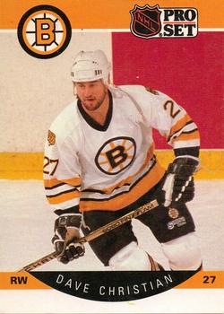 #6 Dave Christian - Boston Bruins - 1990-91 Pro Set Hockey