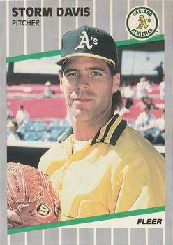 #6 Storm Davis - Oakland Athletics - 1989 Fleer Baseball