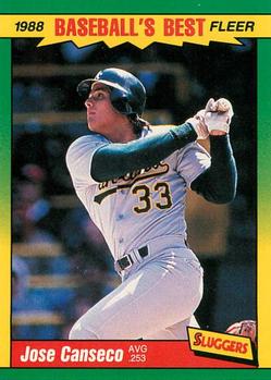 #6 Jose Canseco - Oakland Athletics - 1988 Fleer Baseball's Best Sluggers vs Pitchers