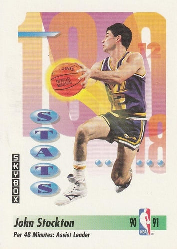 #306 John Stockton - Utah Jazz - 1991-92 SkyBox Basketball