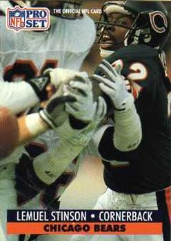 #106 Lemuel Stinson - Chicago Bears - 1991 Pro Set Football