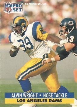 #206 Alvin Wright - Los Angeles Rams - 1991 Pro Set Football