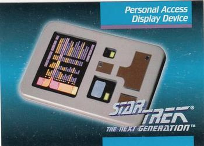 #72 Personal Access Display Device - 1992 Impel Star Trek: The Next Generation