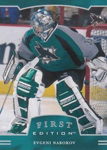 #72 Evgeni Nabokov - San Jose Sharks - 2002-03 Be a Player First Edition Hockey