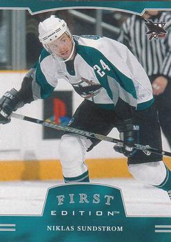 #77 Niklas Sundstrom - San Jose Sharks - 2002-03 Be a Player First Edition Hockey