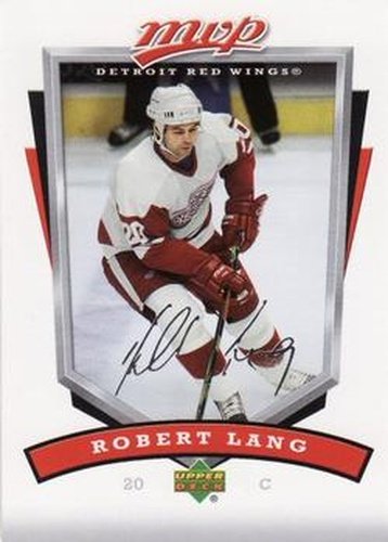 #107 Robert Lang - Detroit Red Wings - 2006-07 Upper Deck MVP Hockey