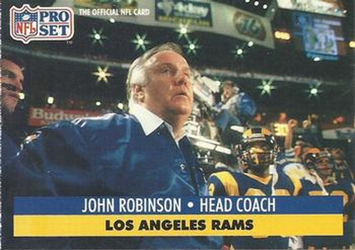#207 John Robinson - Los Angeles Rams - 1991 Pro Set Football
