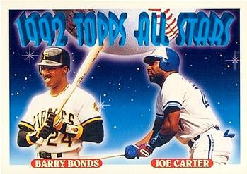 #407 Barry Bonds / Joe Carter - Pittsburgh Pirates / Toronto Blue Jays - 1993 Topps Baseball