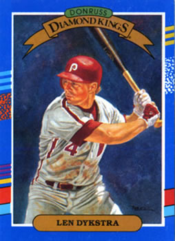 #7 Len Dykstra - Philadelphia Phillies - 1991 Donruss Baseball