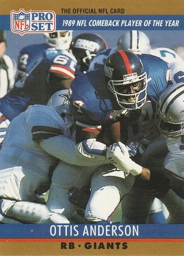 #7 Ottis Anderson - New York Giants - 1990 Pro Set Football