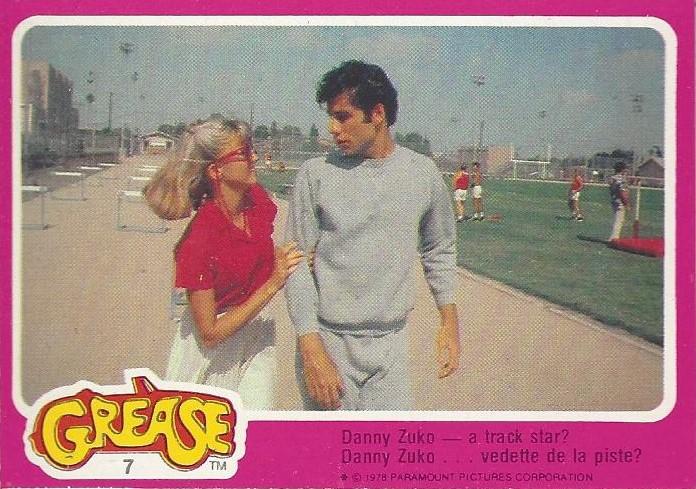 #7 Danny Zuko - A Track Star? - 1978 O-Pee-Chee Grease