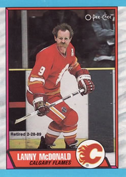#7 Lanny McDonald - Calgary Flames - 1989-90 O-Pee-Chee Hockey
