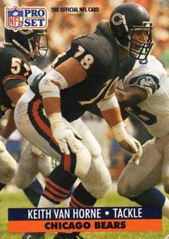 #107 Keith Van Horne - Chicago Bears - 1991 Pro Set Football