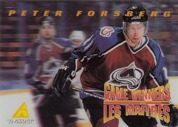 #McD-07 Peter Forsberg - Colorado Avalanche - 1995-96 Pinnacle McDonald's Game Winners Hockey