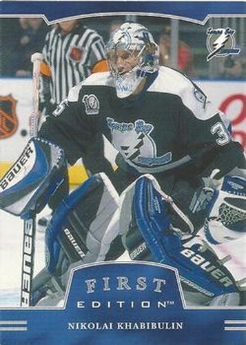 #80 Nikolai Khabibulin - Tampa Bay Lightning - 2002-03 Be a Player First Edition Hockey