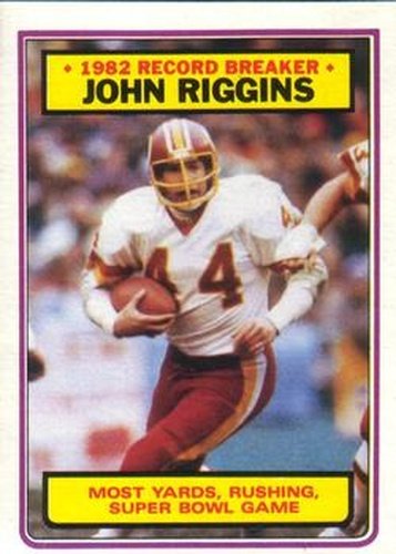 #8 John Riggins - Washington Redskins - 1983 Topps Football